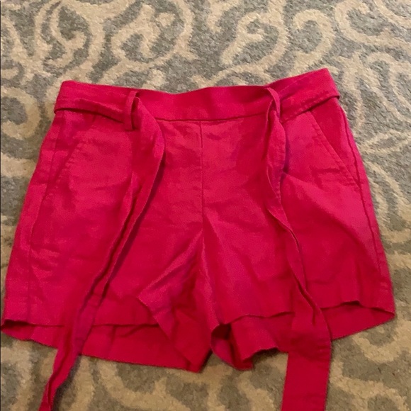 Hot Pink J Crew Womens Size 4 Linen shorts - Picture 1 of 3